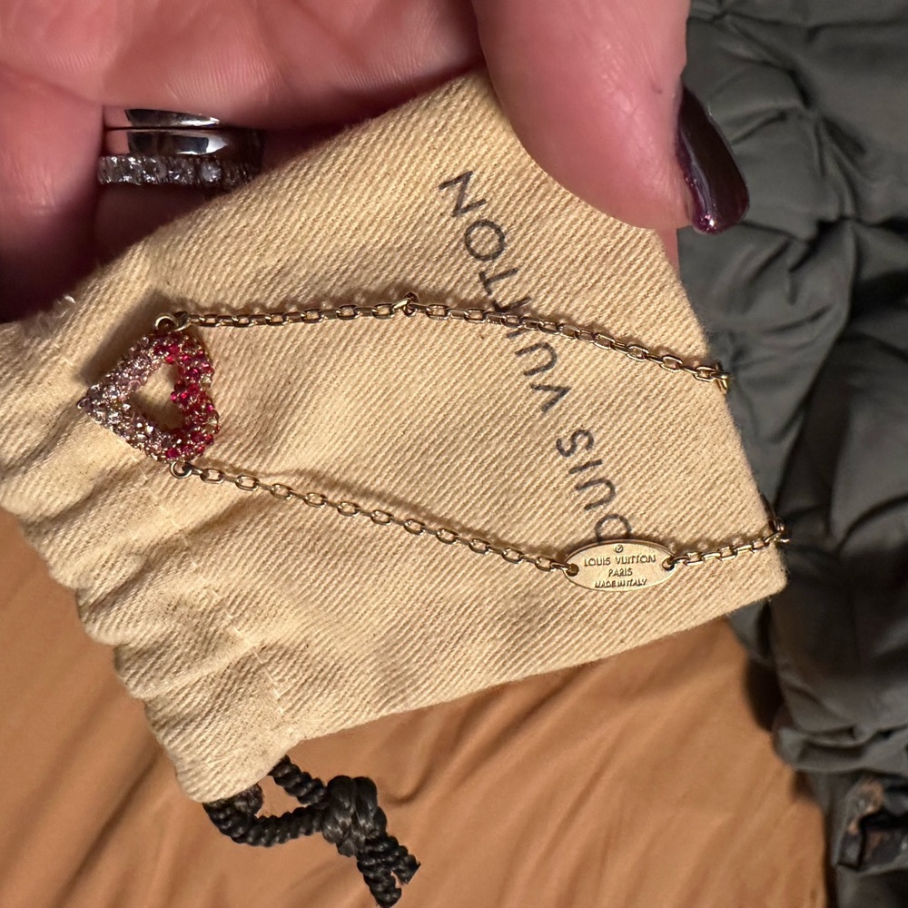 Beautiful Authentic LV heart bracket
